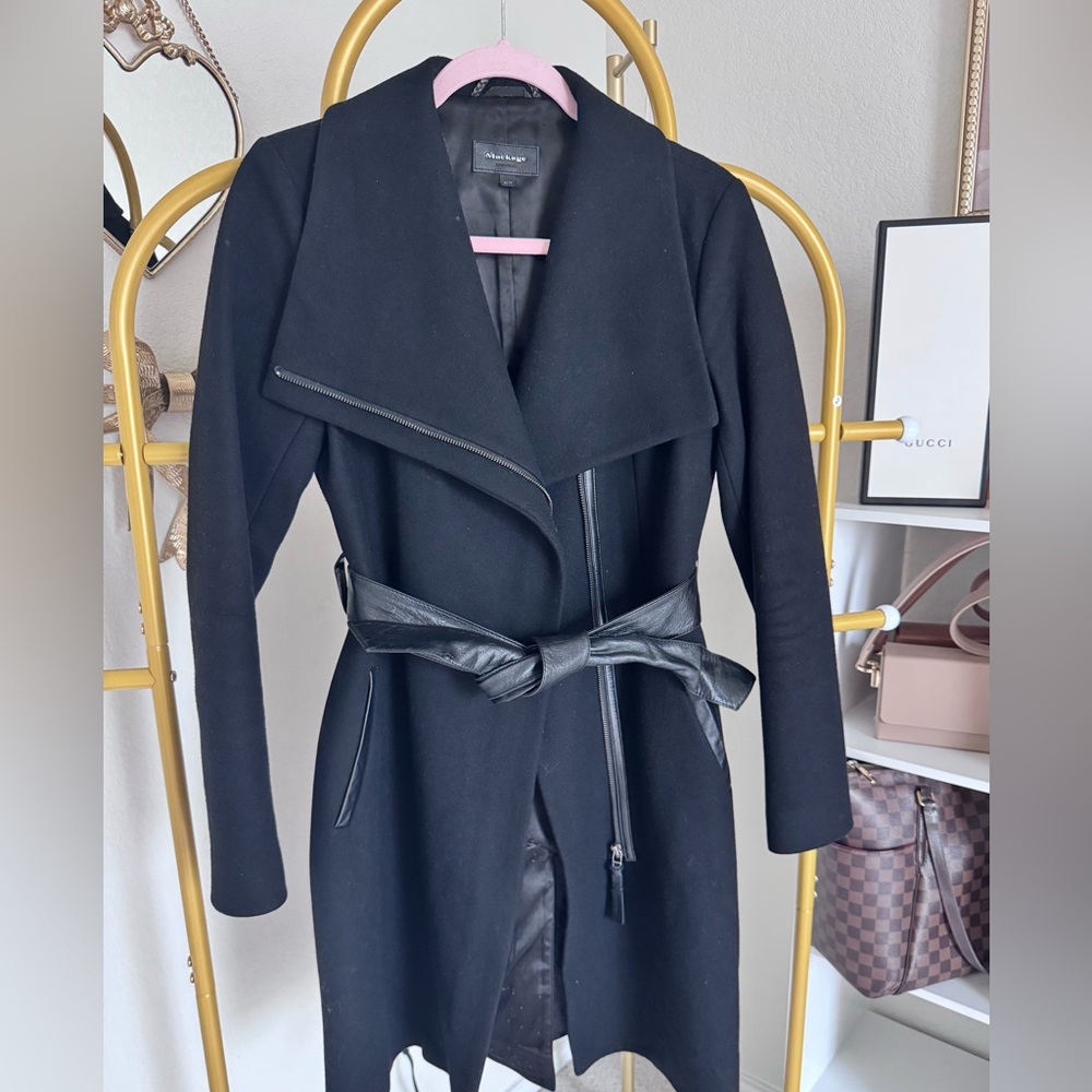 Mackage Wool and Leather Pea Coat